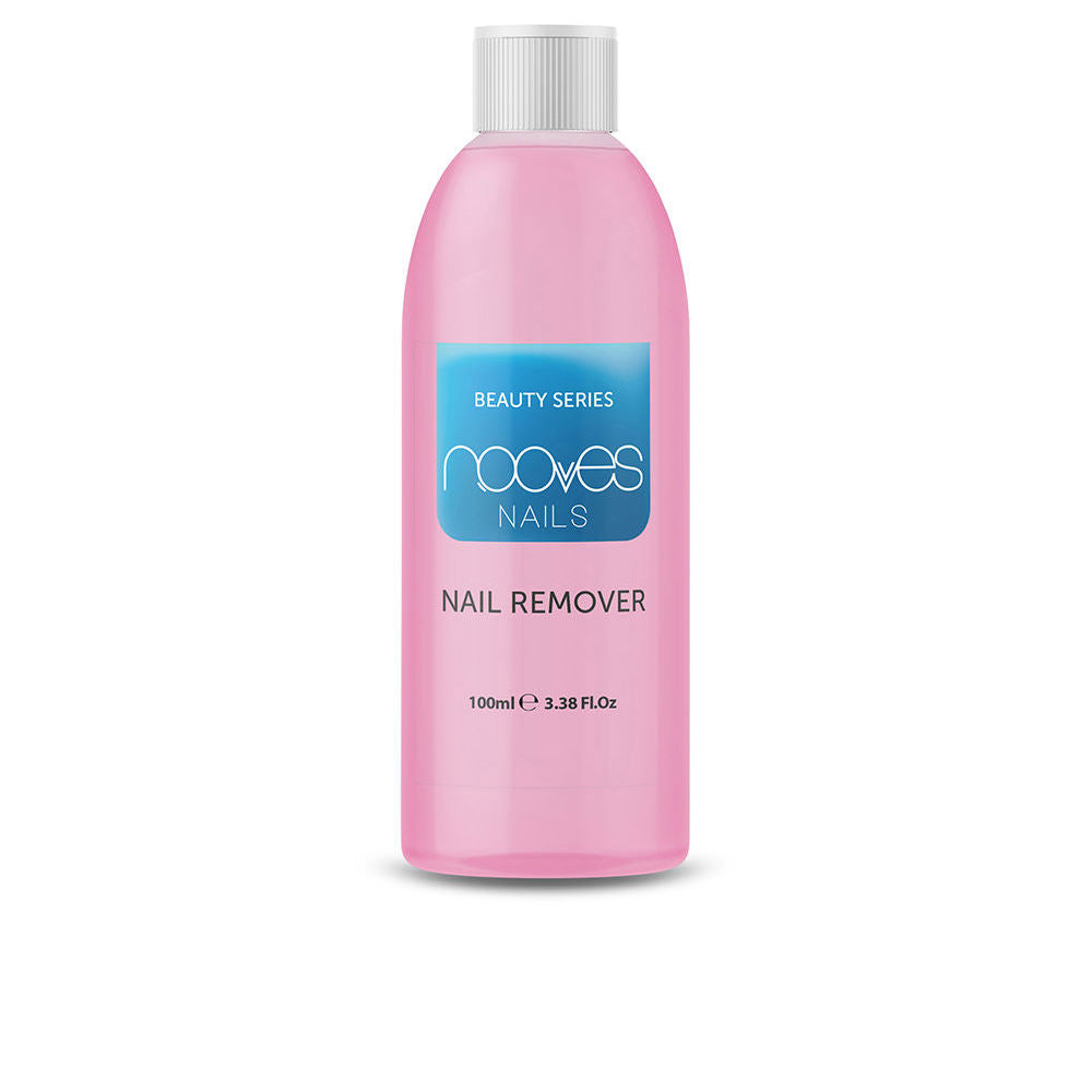 Nooves Nail Remover bottle with dropper, strawberry scent, acetone‑free formula