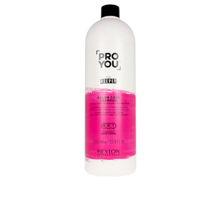 Large 1,000 ml bottle of colour-protecting shampoo for coloured hair, pH-balanced formula
