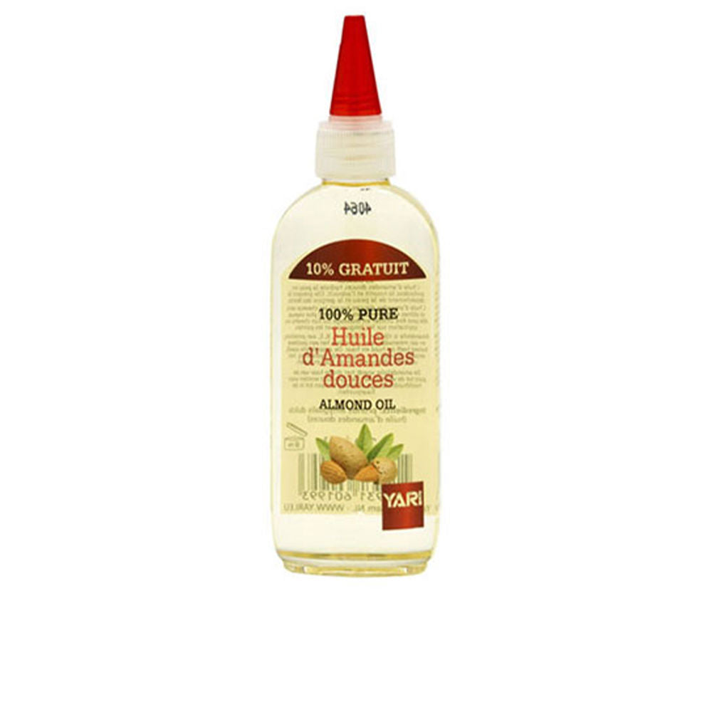 Glass 250 ml bottle of pure sweet almond oil for skin and hair